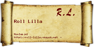 Roll Lilla névjegykártya